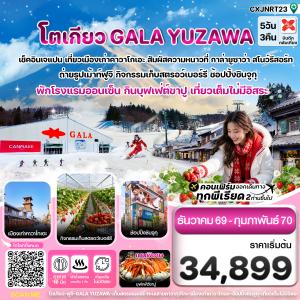 โตเกียว ฟูจิ กาล่ายูซาว่า สกี เก็บสตรอเบอร์รี่ เที่ยวเต็มไม่มีอิสระ 5วัน3คืน บิน XJ (DEC26-FEB27)